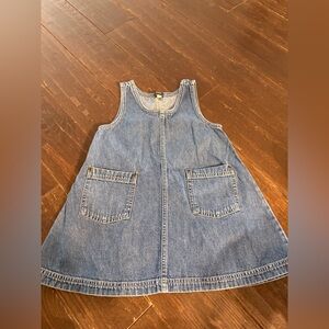 Lands' End Classic Blue Kids Denim Dress